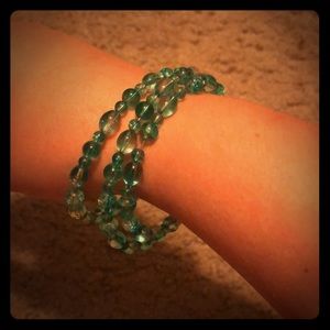Wire beaded bracelet